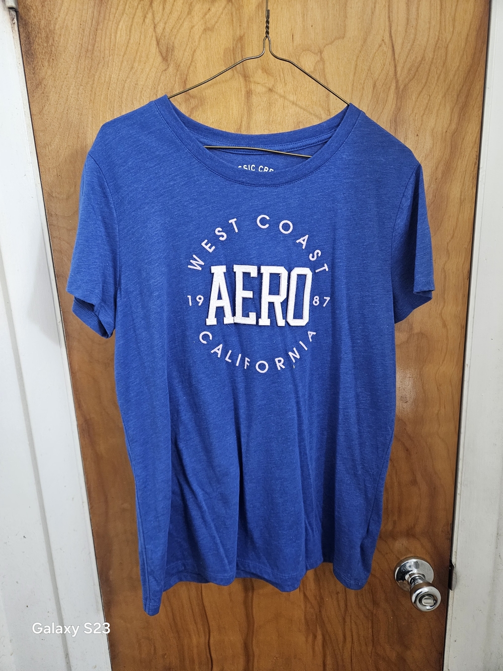 Aeropostale Royal Blue Womens Graphic Tee with White Logo